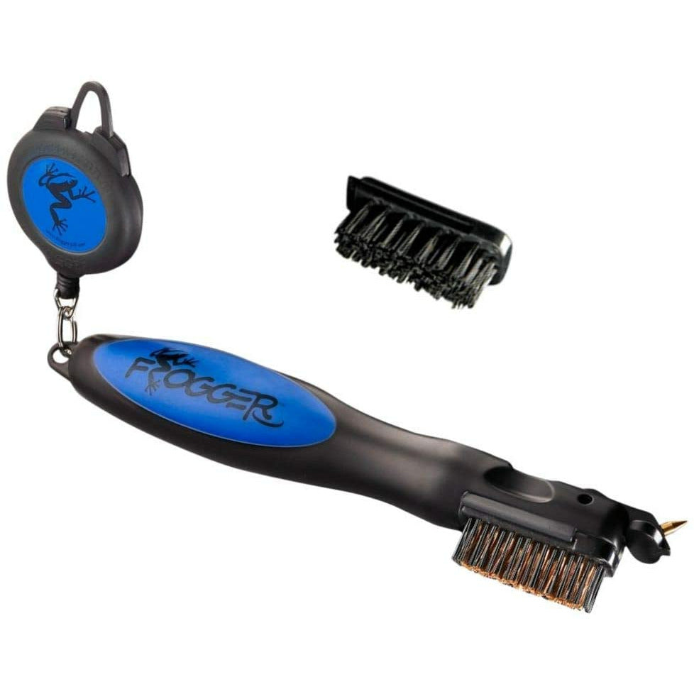 Frogger Golf BrushPro Retractable Golf Club Brush with Groove Cleaner