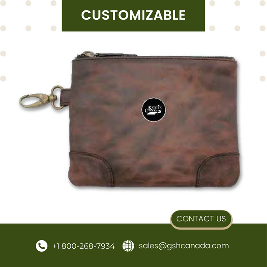 Dakota Leather Zipper Pouch