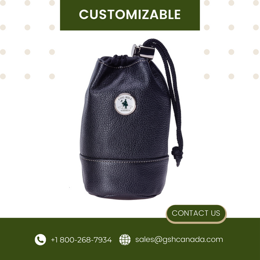 Leather Valuables Pouch w/drawstring