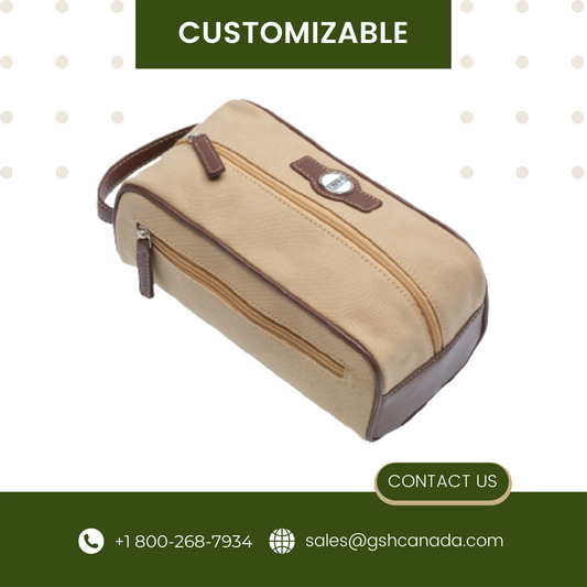 Leather Trimmed Travel Shave Kit