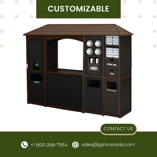CUSTOMIZED ITEM: Sea Island Quad Section Beverage Station