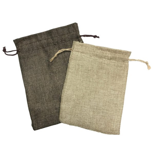 Synthetic Burlap Drawstring Bag