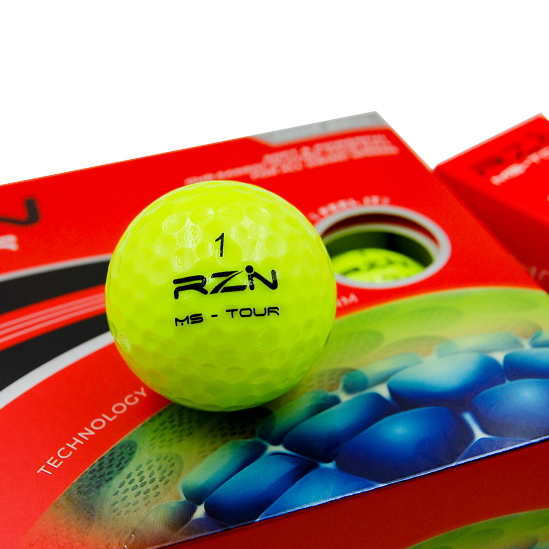 RZN MS-Tour Yellow Golf Balls 12pk