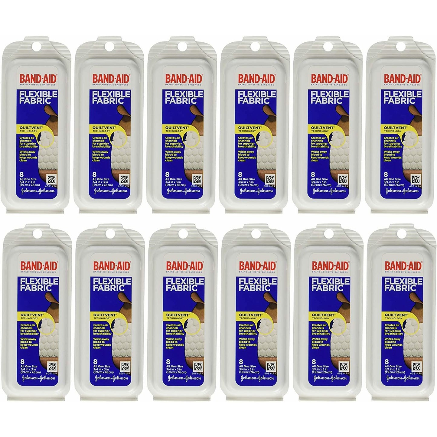 BAND-AID TRAVEL PACK FABRIC - BOX OF 12 PACKS