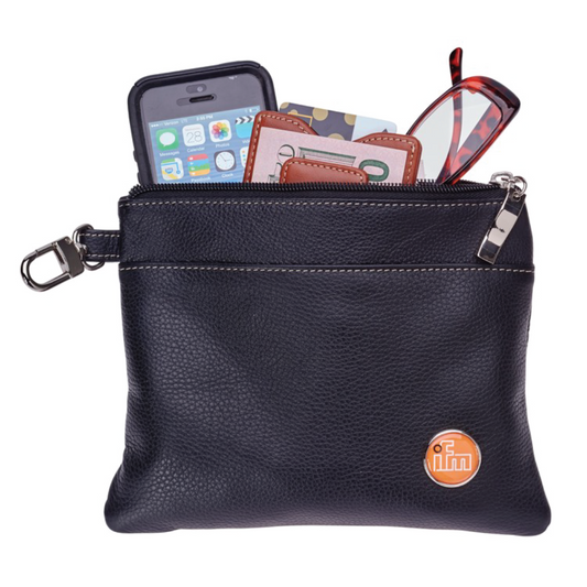 Leather Valuables Zippered Case