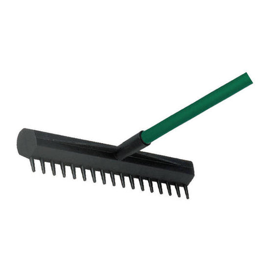 15" Tour-Lite Rake with Green Ultralight 54" Handle complete